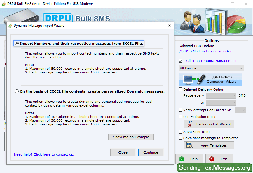Dynamic Message Import Wizard