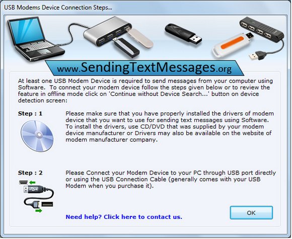 Screenshot of GSM Modems for SMS