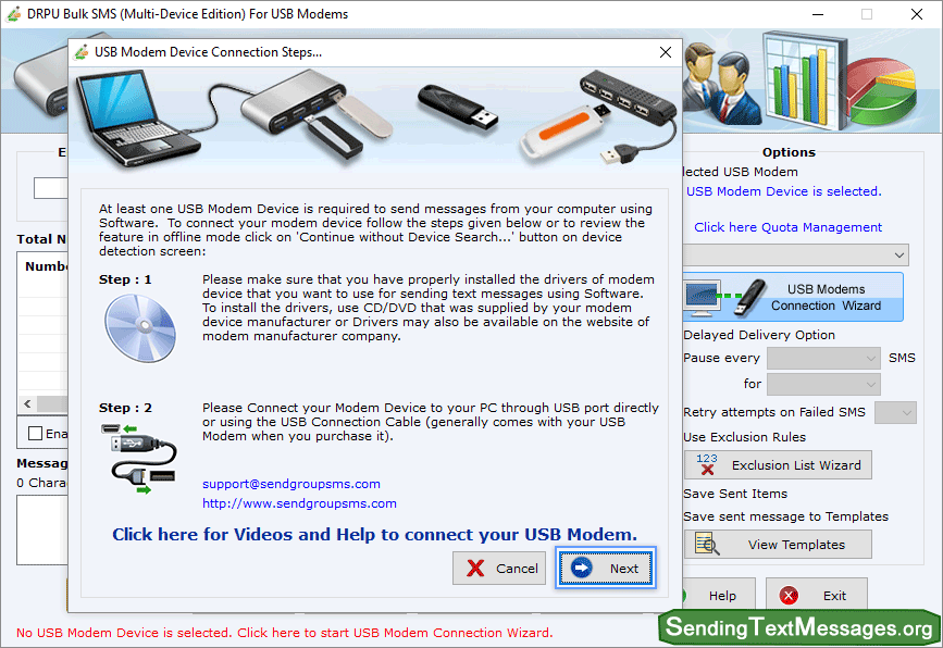 USB Modem Device Connection