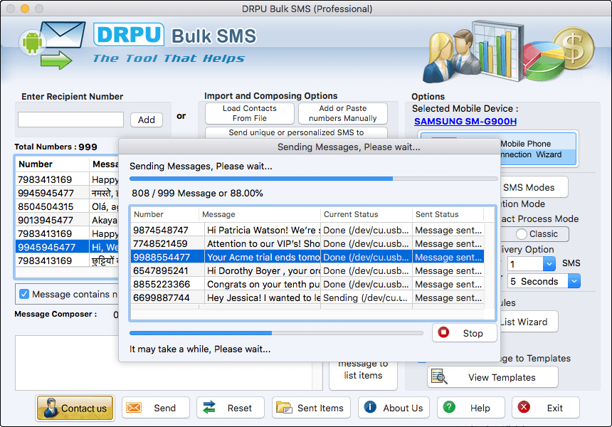 Mac Bulk SMS Software