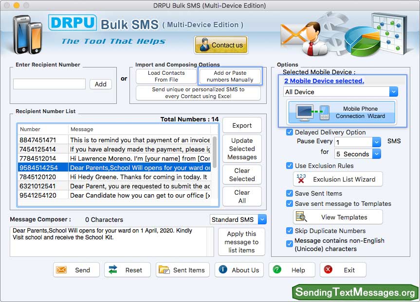 MAC Bulk SMS Software for Multi Device