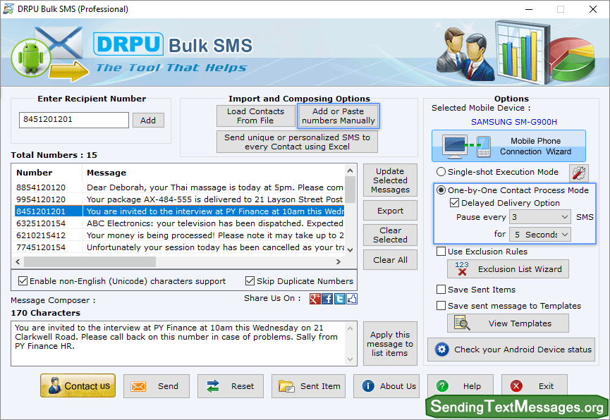 Bulk SMS Software – Professional